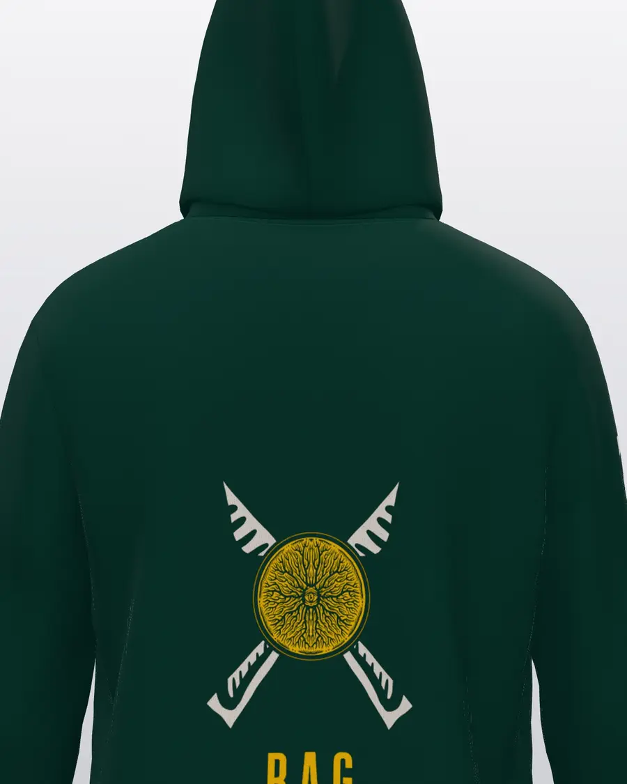 Crossed Blades Hoodie, back close