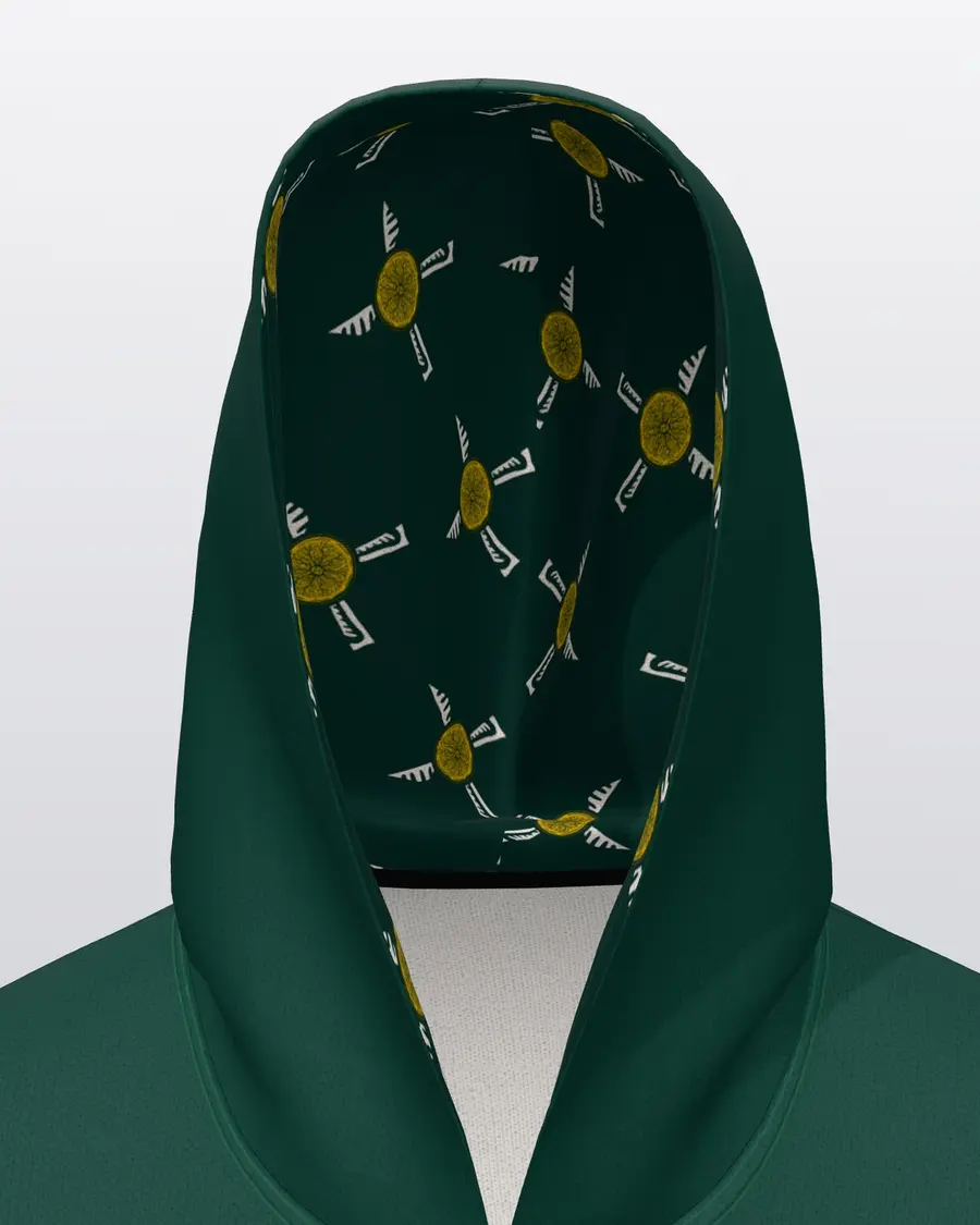 Crossed Blades Hoodie, hood lining