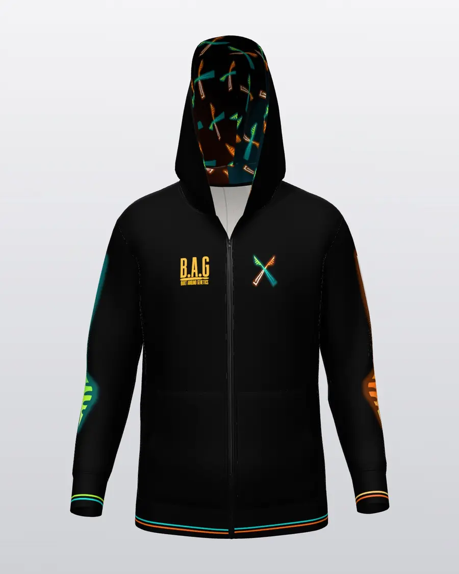 Fire & Foxfire Zip Hoodie