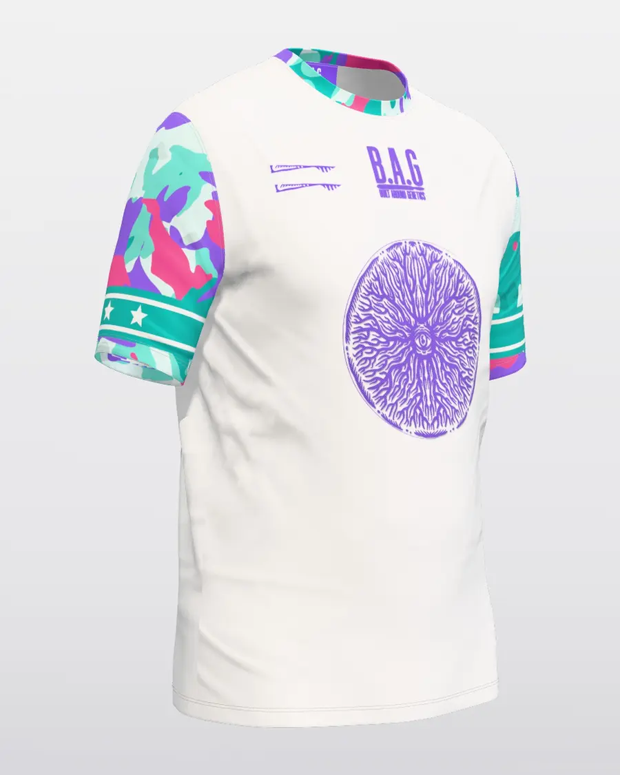 Spectrum Jersey Tee, three quarter