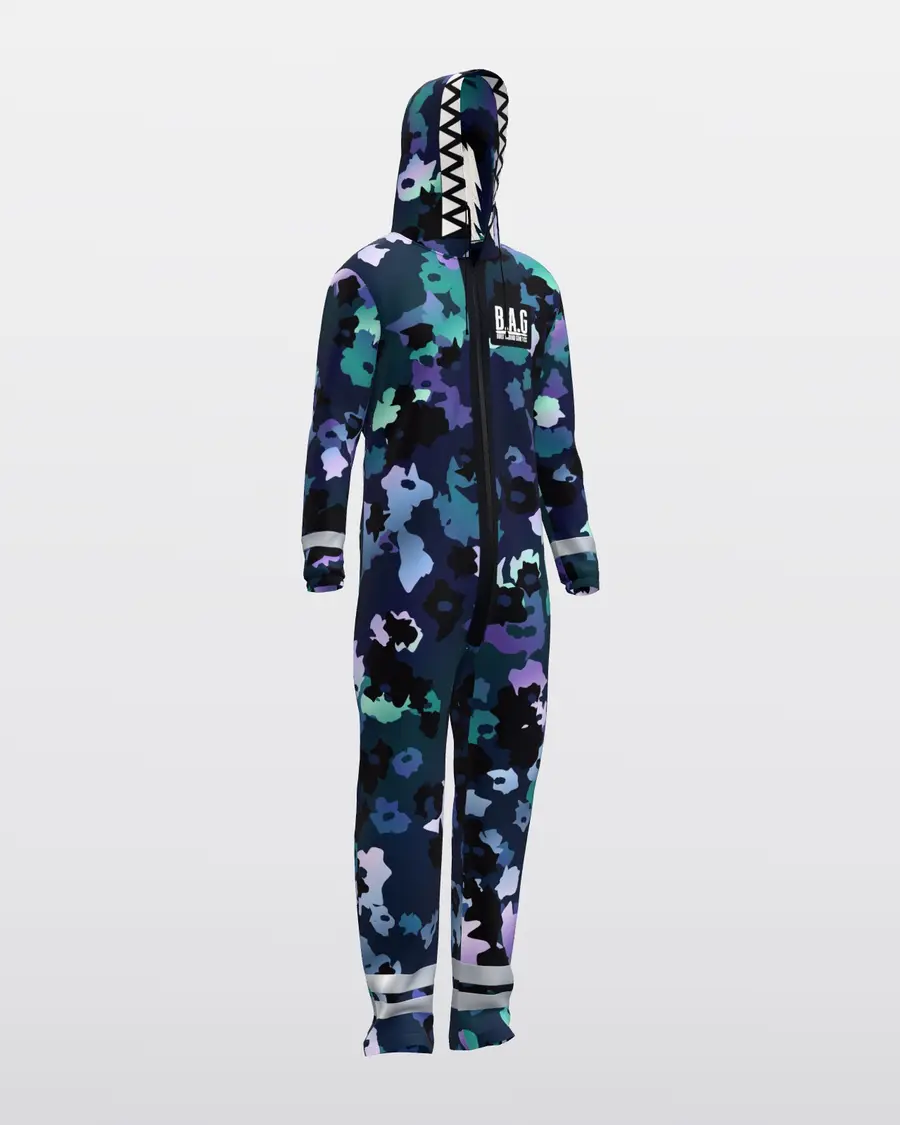 Holo Camo Hazmat Suit, three quarter