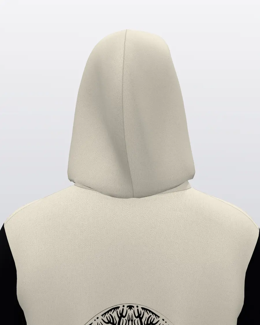 Scalpel Letterman Zip Hoodie, hood back