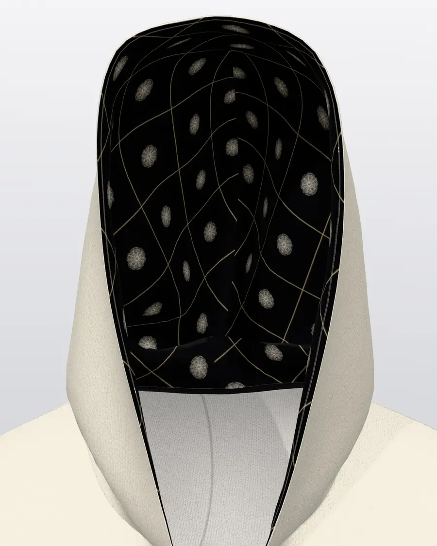 Scalpel Letterman Zip Hoodie, inside the hood