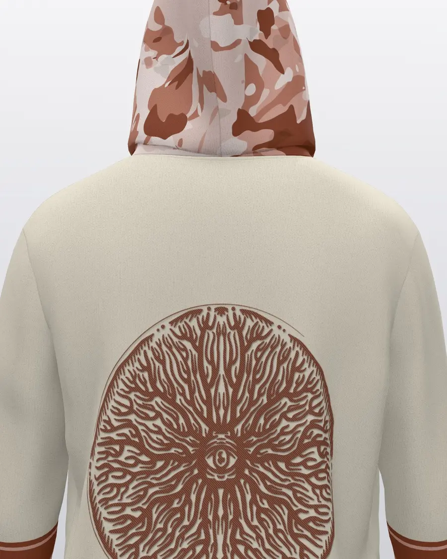 Rose Jersey Hoodie, back close