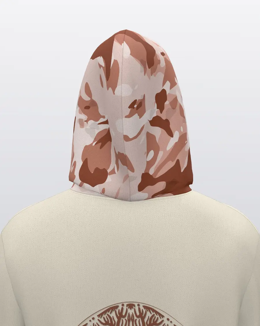 Rose Jersey Hoodie, hood back