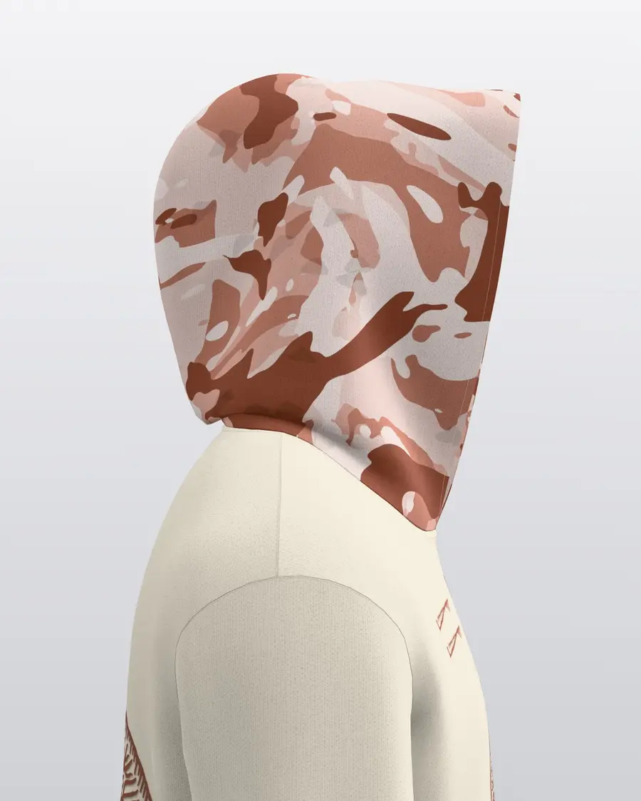 Rose Jersey Hoodie, hood side