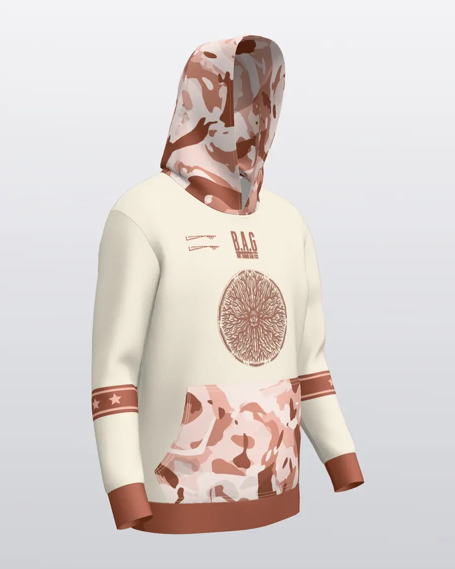Rose Jersey Hoodie, three quarter