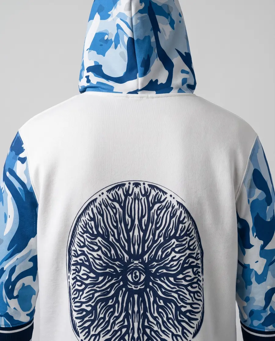 Sky Jersey Zip Hoodie, back close