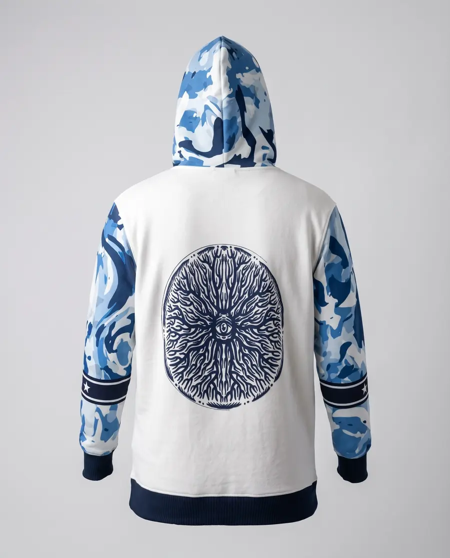 Sky Jersey Zip Hoodie, back