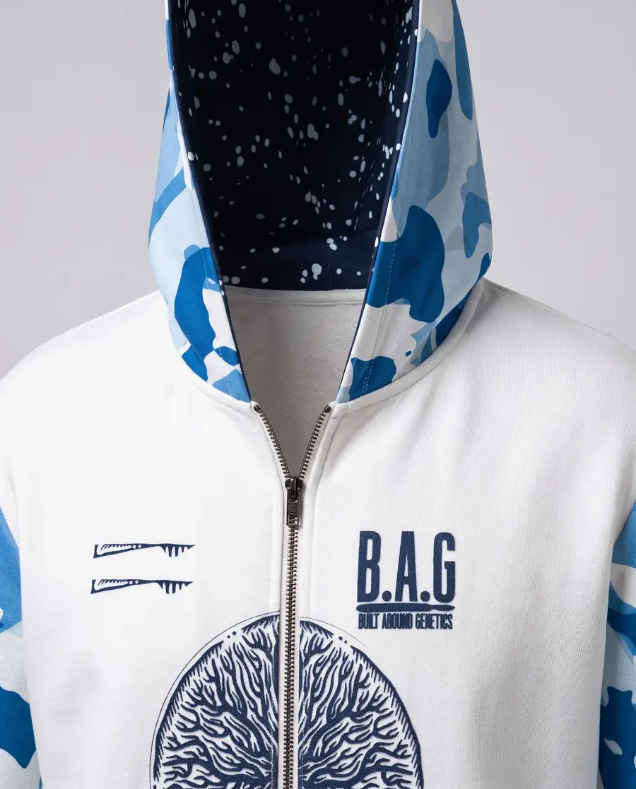 Sky Jersey Zip Hoodie, chest close