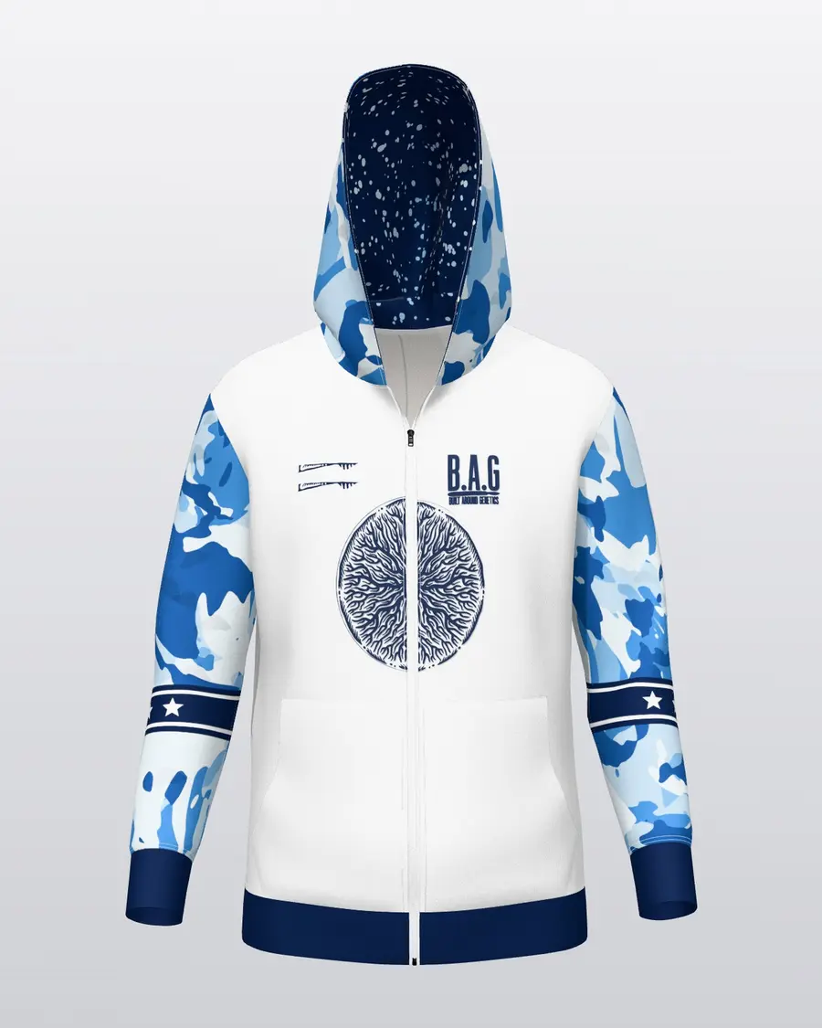 Sky Jersey Zip Hoodie