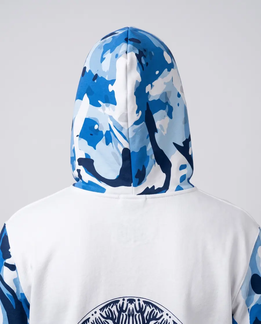Sky Jersey Zip Hoodie, hood back