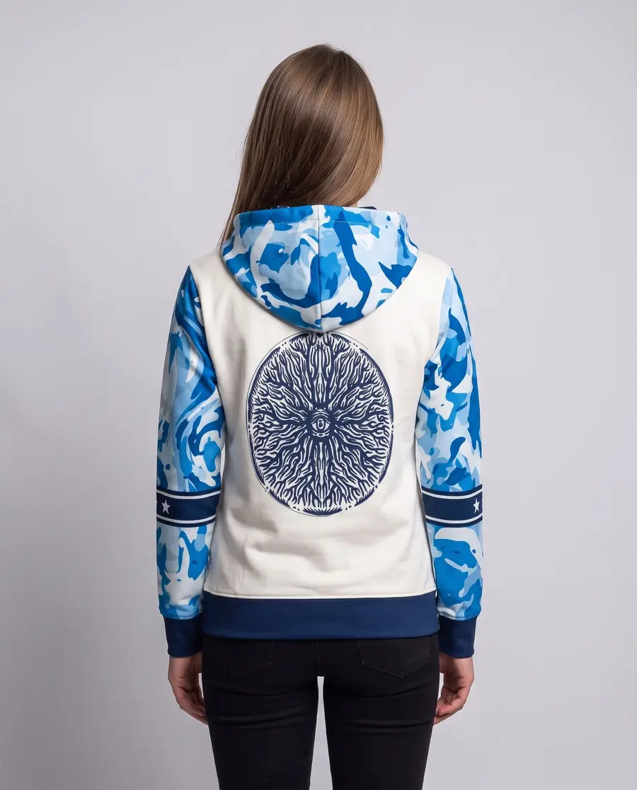 Sky Jersey Zip Hoodie, back