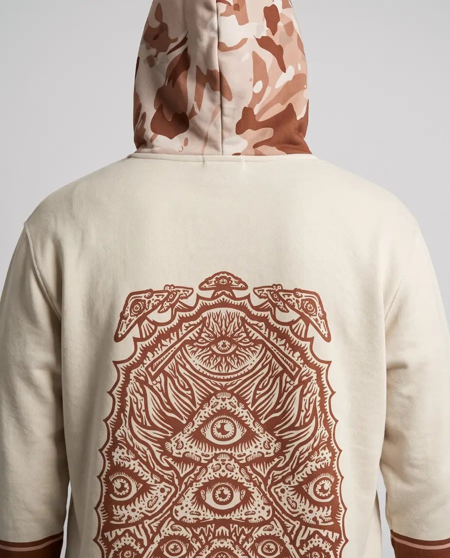 Rose Jersey Hoodie, back close