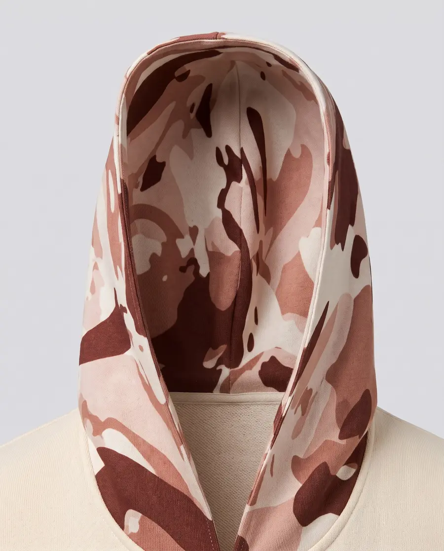 Rose Jersey Hoodie, inside the hood