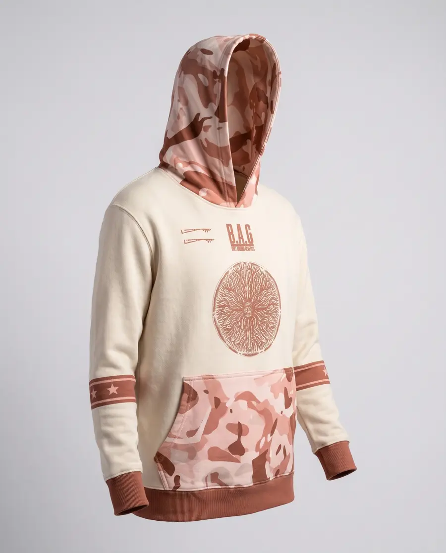 Rose Jersey Hoodie, three quarter