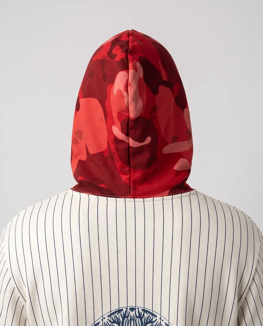 Pinstripe Jersey Hoodie, hood back