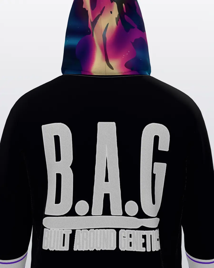 Galaxy Jersey Hoodie, back close