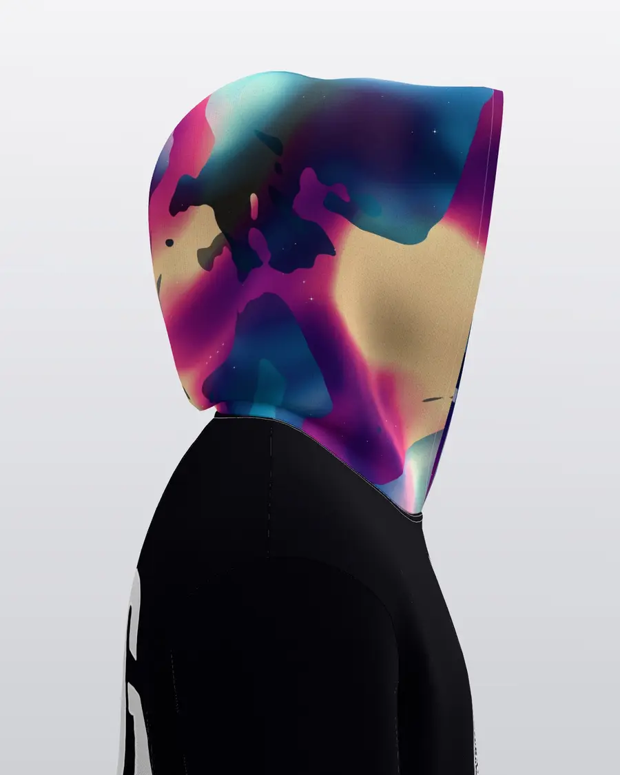 Galaxy Jersey Hoodie, hood side