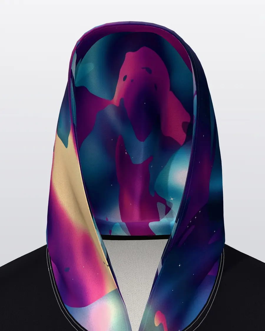 Galaxy Jersey Hoodie, inside the hood