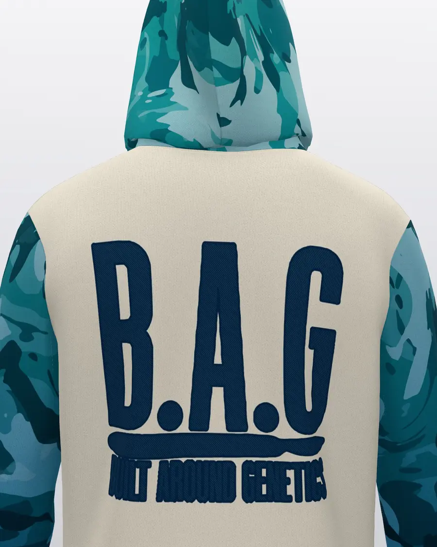 Gradation Jersey Zip Hoodie, back close