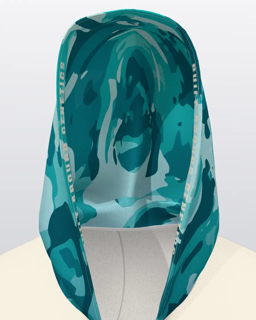 Gradation Jersey Zip Hoodie, inside the hood