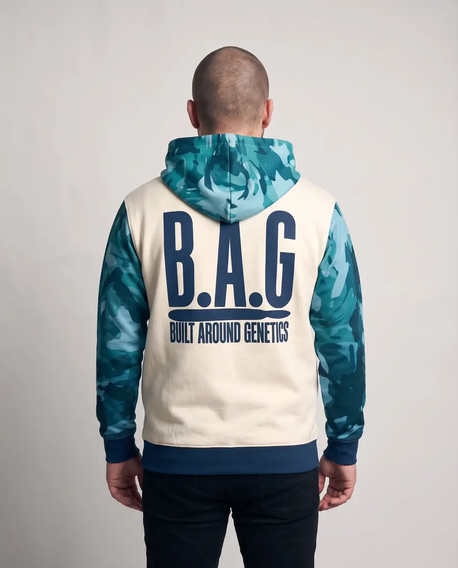 Gradation Jersey Zip Hoodie, back