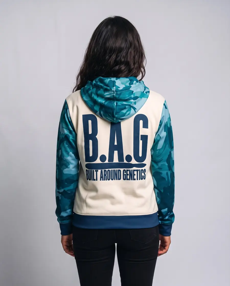 Gradation Jersey Zip Hoodie, back