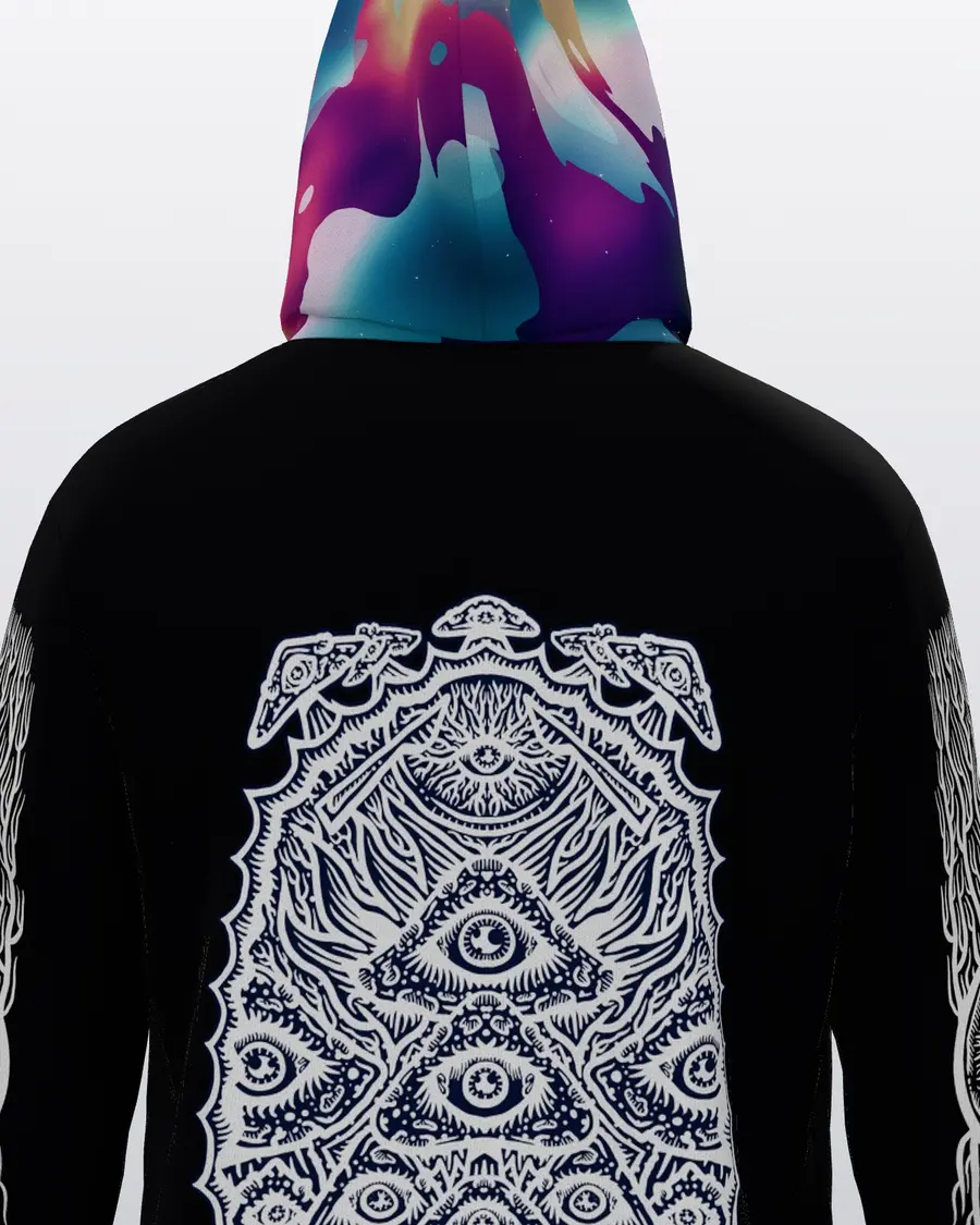 Galaxy Totem Hoodie, back close