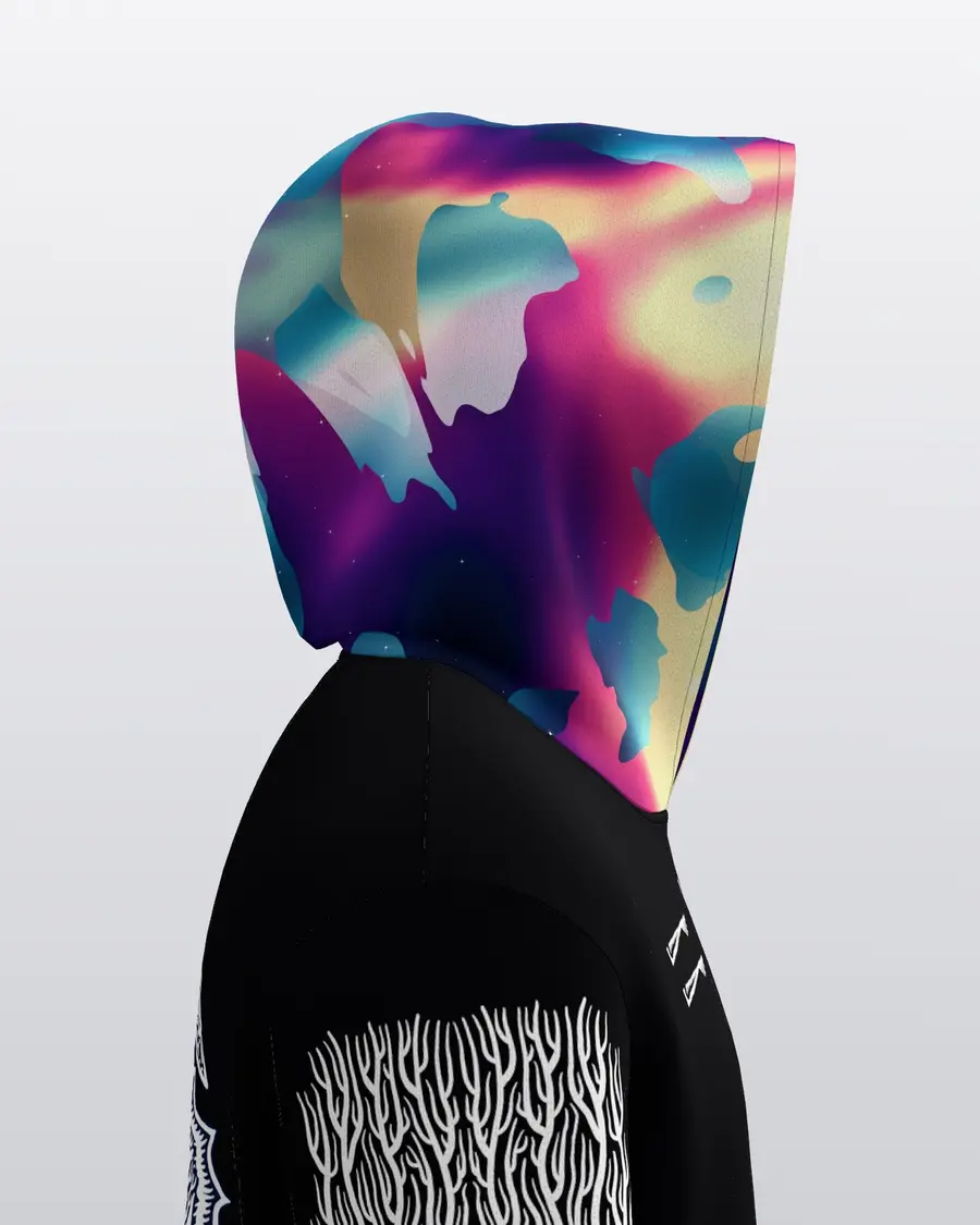 Galaxy Totem Hoodie, hood side