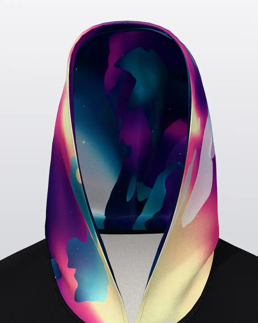 Galaxy Totem Hoodie, inside the hood