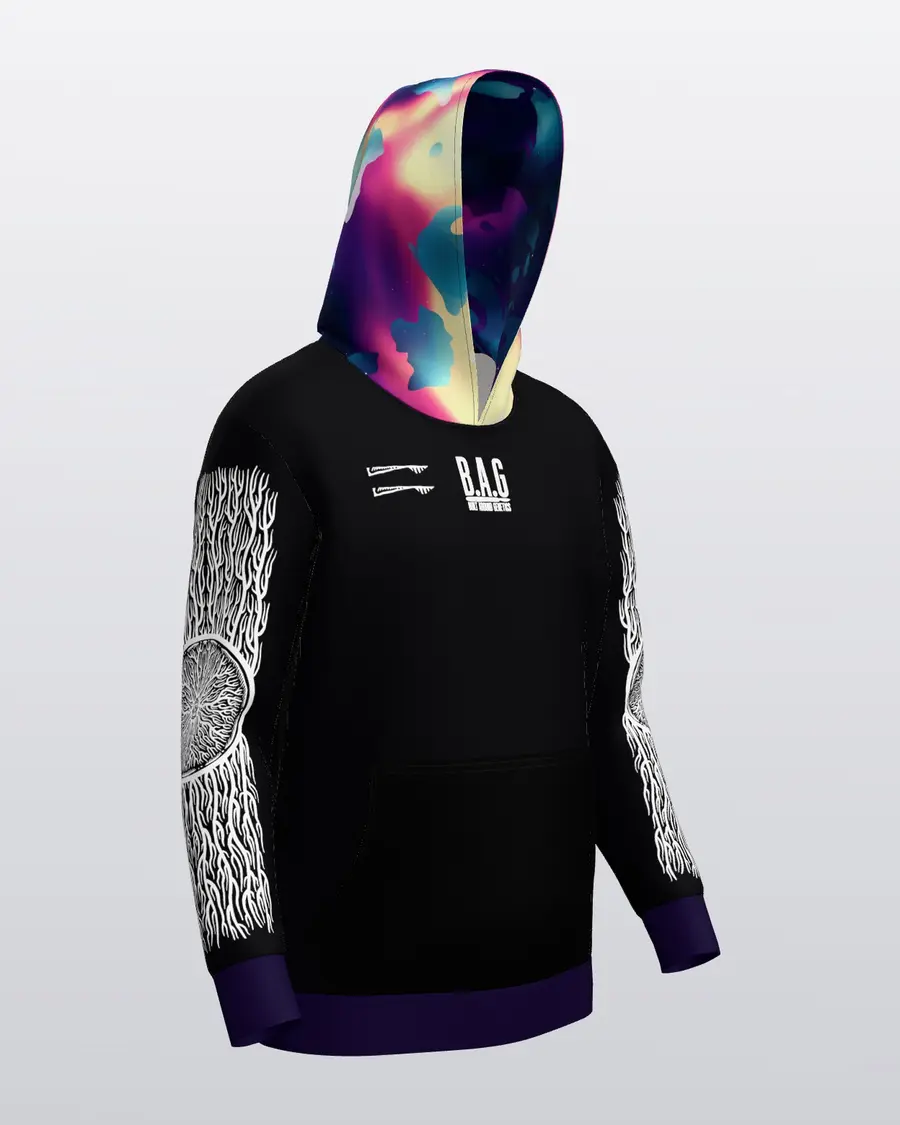 Galaxy Totem Hoodie, three quarter